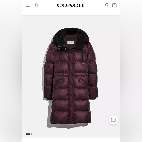 Coach Long Puffer Coat - Picture 2 of 6